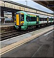 SU5606 : Class 377 emu in Fareham station by Jaggery