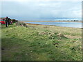 SH4558 : Gwylwyr adar ar y lan / Birdwatchers on the shore by Christine Johnstone