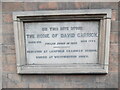 SK1109 : Inscription to the Home of David Garrick in Bird Street, Lichfield by David Hillas