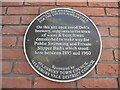 SP8113 : Plaque in Bourbon Street, Aylesbury by David Hillas