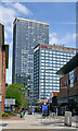 SP0586 : Skyscrapers by Broad Street in Birmingham by Roger  D Kidd