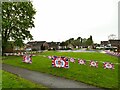 SJ7661 : Coronation bunting, Dorfold Close, Sandbach by Stephen Craven