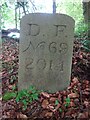 SO5708 : Boundary Stone, near Lambsquay Road by Mr Red