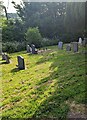 SO6625 : Headstones on a slope, Linton by Jaggery