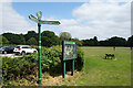 TQ4777 : Green Chain Board & Signpost, Bostall Heath by Des Blenkinsopp