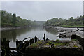 NZ3557 : River Wear at North Hylton looking Upstream by Chris Heaton