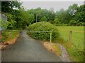 SE1728 : Barrier across the lane at Snake Hill, North Bierley by Humphrey Bolton