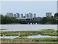 SY9992 : Train crossing Holes Bay, near Poole by Malc McDonald