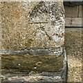 SX5153 : Bench mark and bolt, St Mary's Church, Plymstock by Alan Murray-Rust