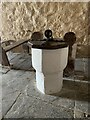 SH4560 : Font at St Baglan's church, Llanfaglan by Richard Hoare