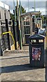 ST2196 : Litter bin on Newbridge railway station by Jaggery