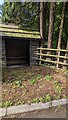 ST3695 : Wooden bus shelter near Tredunnock, Monmouthshire by Jaggery