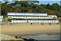 SZ0689 : Beach huts on Branksome Chine beach Poole by Rod Grealish