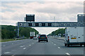 SP8246 : Overhead Sign Gantry on the Southbound M1 by David Dixon