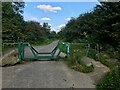 SK5957 : Barrier at the entrance to Boundary Wood by David Lally