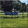 SO2316 : Glangrwyney Cricket Club banner, Powys by Jaggery