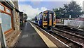 SD4564 : 2-carriage passenger train at Bare Lane Station ready to depart to Morecambe by Roger Templeman