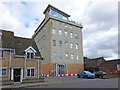 TM4290 : Gosford Heights, former grain silo at Beccles Maltings by Adrian S Pye