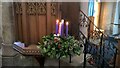 TF1505 : Advent wreath and candles at St. Benedict's Church, Glinton by Paul Bryan