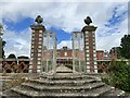 SO7822 : Gate in formal gardens at Hartpury House by Jonathan Hutchins