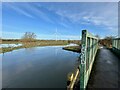 SK4744 : The river Erewash and footbridge by David Lally