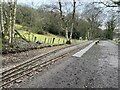 SJ9459 : Platform and passing loop, Hunthouse Wood station by Jonathan Hutchins