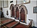 NY7064 : Church of the Holy Cross, Haltwhistle - Sedilia by Oliver Dixon