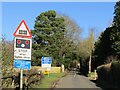 TQ0646 : Brook - Level Crossing Warning Sign by Colin Smith