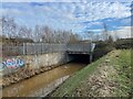 SK9670 : Railway Bridge over Main Drain by Brian Westlake