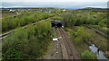 SE1820 : Tunnel under the Calder Valley Line, aerial image by yorkshirelad