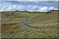 SN7868 : Moorland road to Ffair Rhos in Ceredigion by Roger  D Kidd