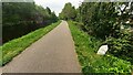 SE2833 : Looking NW along the Leeds & Liverpool Canal from a point 1¼ miles from its Leeds end by Roger Templeman