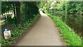 SE2634 : Leeds & Liverpool Canal approaching footbridge at Aire Valley Marina by Roger Templeman