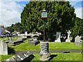 SH8380 : Church of St Trillo: churchyard lamp post by Stephen Craven