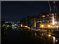 ST5872 : Downstream from Bristol Bridge at night by Neil Owen