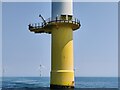 TV2489 : The base of a turbine at the Rampion Offshore Wind Farm by Mat Fascione