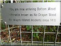 TQ0293 : Notice on gate at east entrance to Bottom Wood by David Hillas