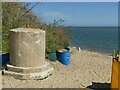 TG5017 : World War II spigot mortar base, Hemsby Beach by Alan Murray-Rust