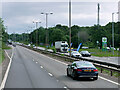 SP3876 : A46 Coventry Eastern Bypass passing Binley Wood Service Area by David Dixon