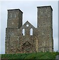 TR2269 : Reculver - Western façade of ruined church by Rob Farrow