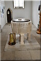 SP9499 : Font, St Peter's church, Barrowden by Julian P Guffogg