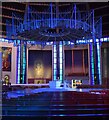 SJ3590 : Liverpool - Metropolitan Cathedral - Interior with blue light by Rob Farrow