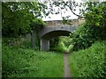 TG1425 : Road bridge over Marriott's Way south of Red Houses by David Smith