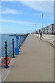 SJ2186 : View north along West Kirby promenade and sea defence by Rod Grealish