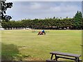 SK4446 : Mowing the grass at Langley Mill United Cricket Club by Ian Calderwood