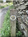 SH6268 : Llwybr Llechi Eryri / Snowdonia Slate Trail waymark disc, Rachub by Meirion