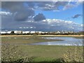 TM2231 : Harwich Refinery and flooded farmland near Ramsey Creek by Simon Mortimer