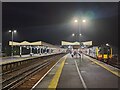 SU3001 : Brockenhurst station at night by Malc McDonald