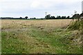 SP9347 : Hardmead, Home Farm: Harvested cereal crop by Michael Garlick