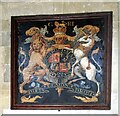 TL9149 : Second version of Royal Arms, St Peter and St Paul's Church, Levenham by Bill Harrison